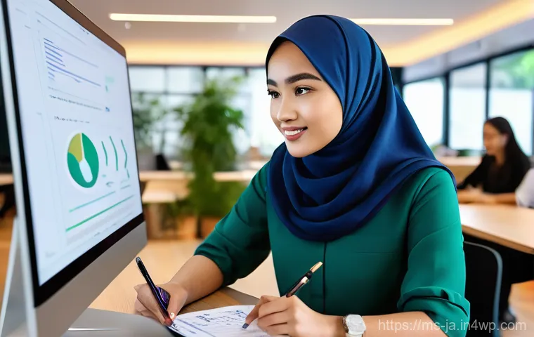 지식 활용 실천 프로젝트에서의 효과적인 커뮤니케이션 - **Prompt:** A diverse team of Malaysian professionals, ranging from late 20s to early 40s, collabora...